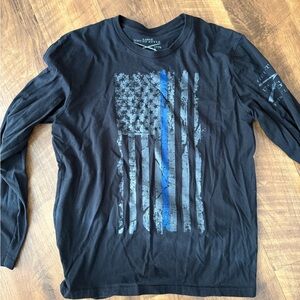 Grunt Style Black and Blue Long Sleeve Tee